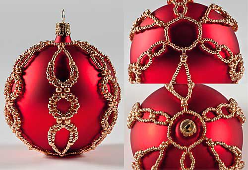 Ornament with seed beads